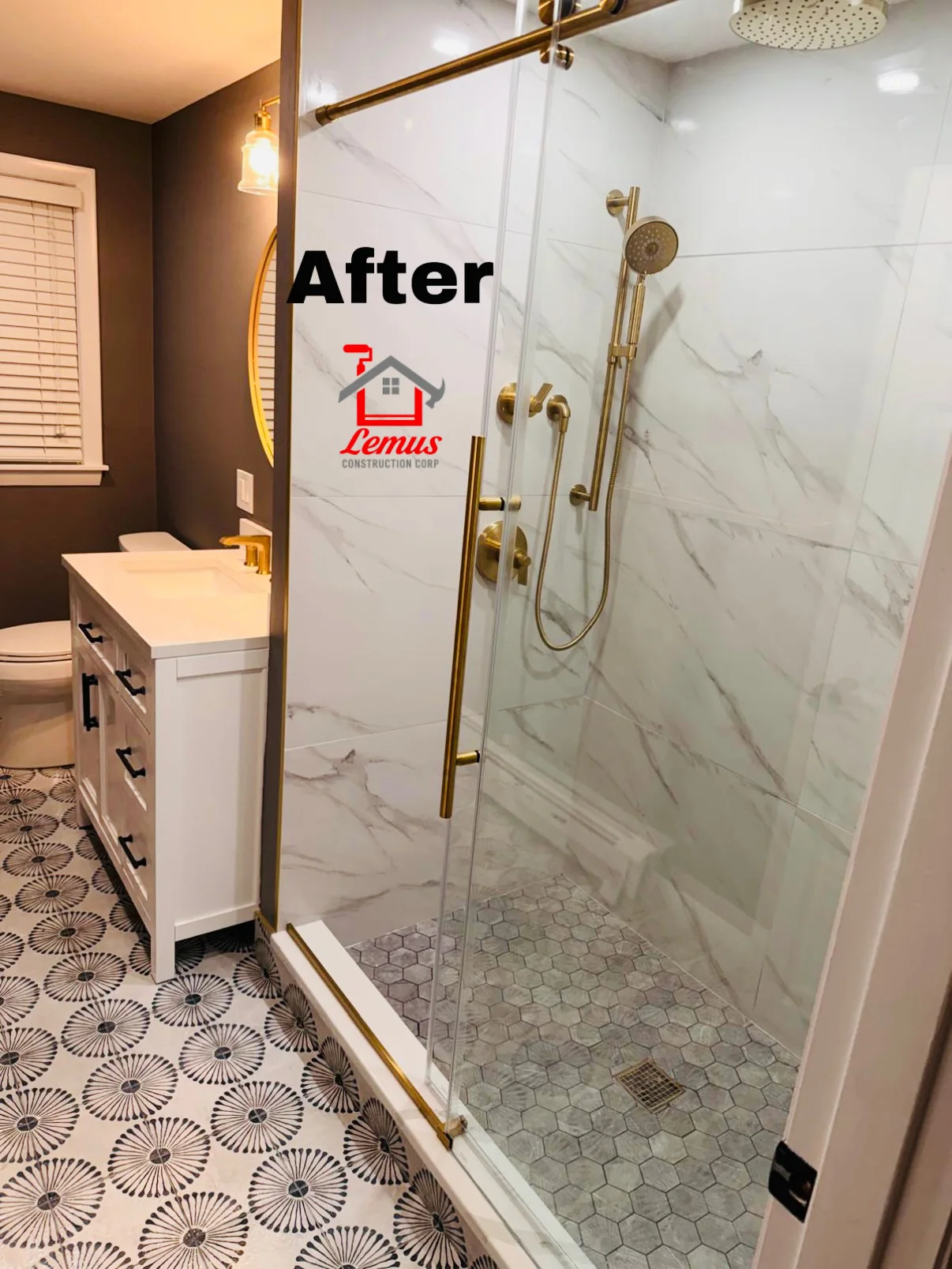 Bathroom shower after renovation